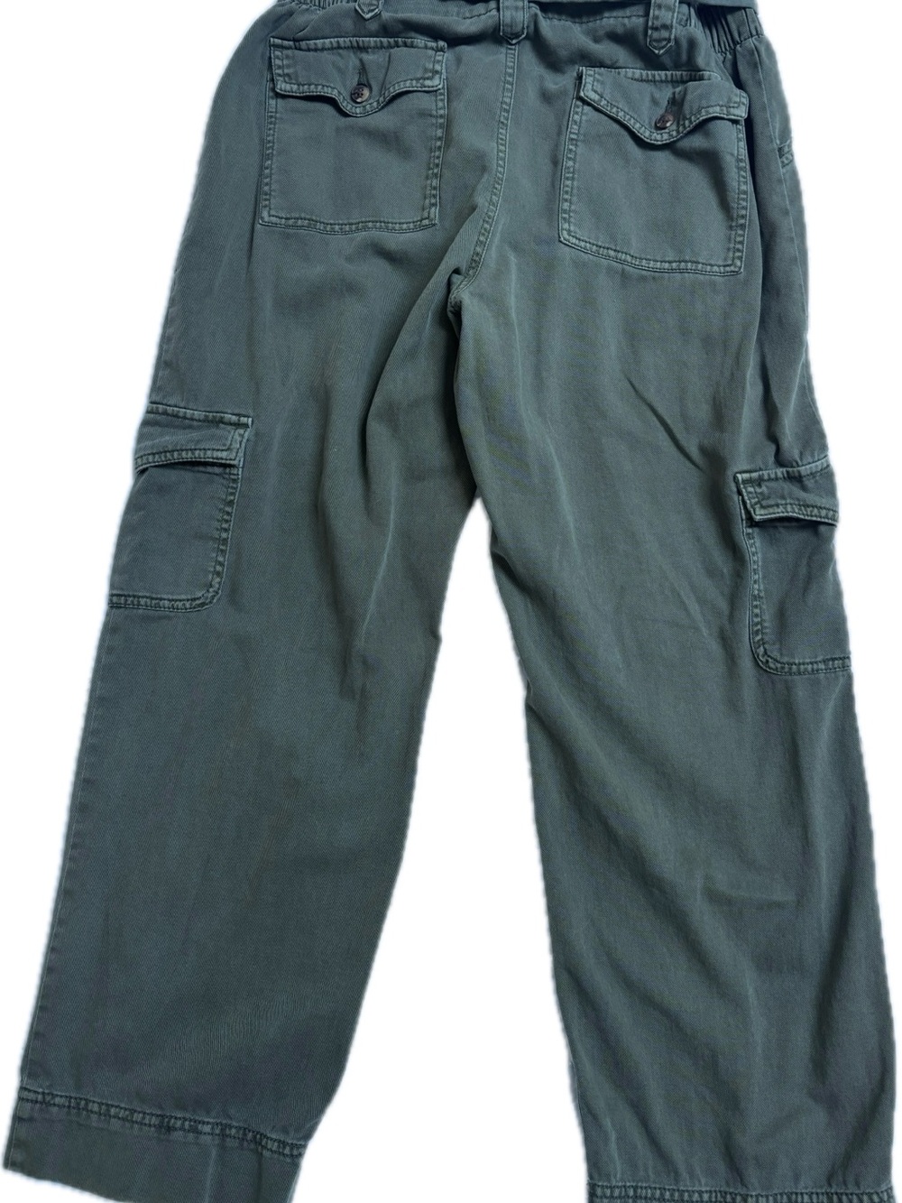 Old Navy High-Waisted Tie-Belt Cargo Straight Workwear Ankle Pants - Picture 6 of 11